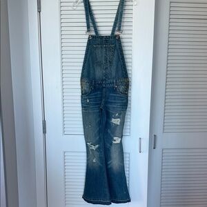 True Religion Distressed Denim Karlie Overalls - Size 24! New With Tags!